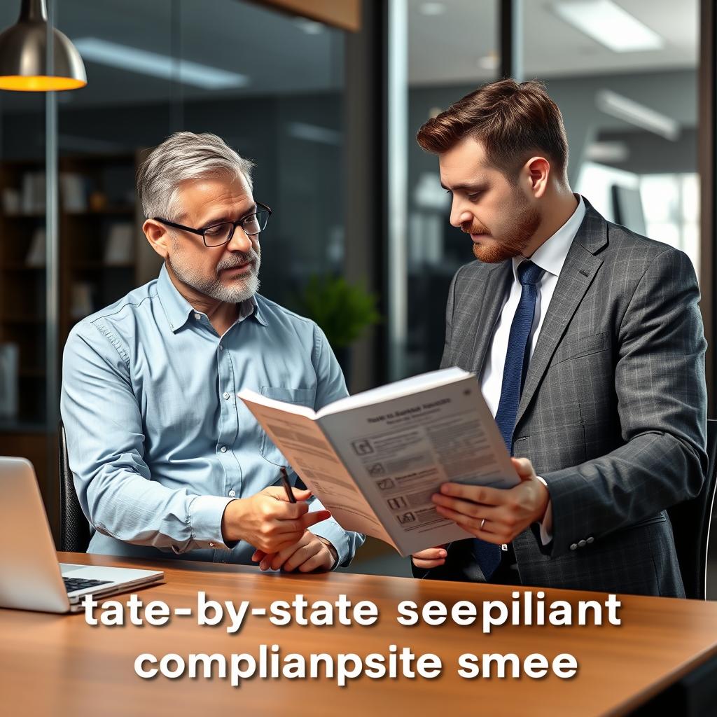 Insurance professional consulting with a business owner on workers compensation exemption options